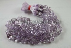 Pink Amethyst Faceted Drops Beads